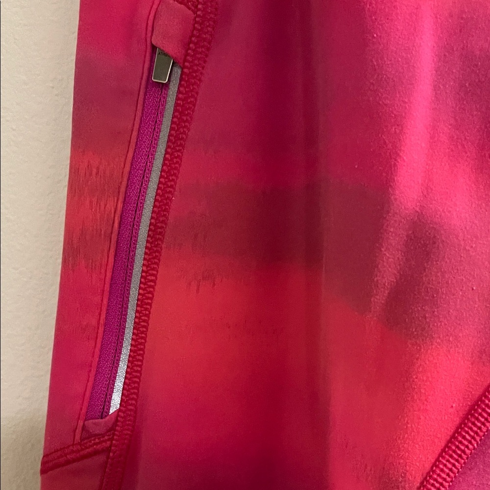 Athleta Vibrant Pink and Red Leggings - Picture 3 of 3